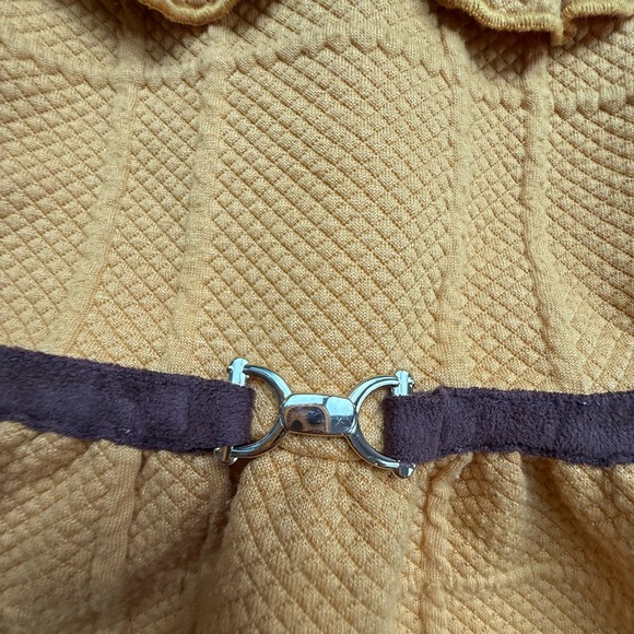 Janie and Jack Mustard Equestrian Collared Dress Sz 2 - Picture 2 of 10